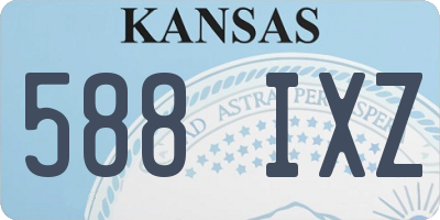 KS license plate 588IXZ