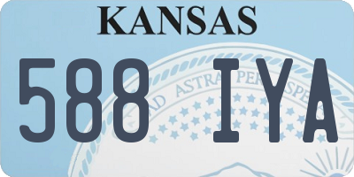 KS license plate 588IYA