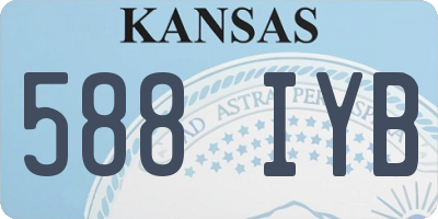 KS license plate 588IYB