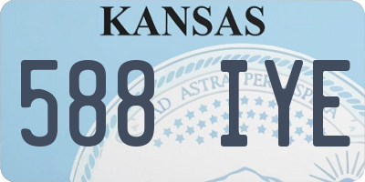 KS license plate 588IYE