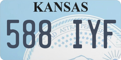 KS license plate 588IYF