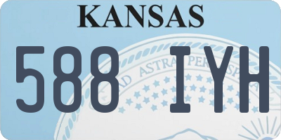 KS license plate 588IYH