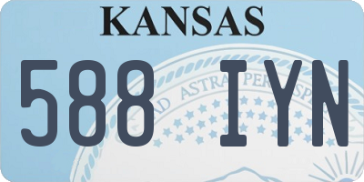 KS license plate 588IYN