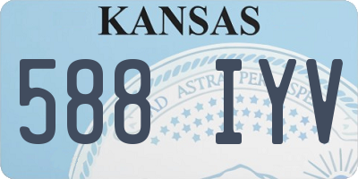 KS license plate 588IYV