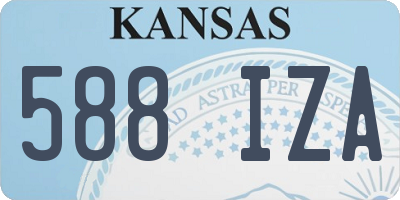 KS license plate 588IZA