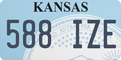 KS license plate 588IZE