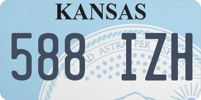 KS license plate 588IZH