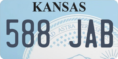 KS license plate 588JAB