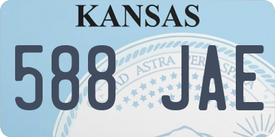KS license plate 588JAE