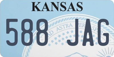 KS license plate 588JAG