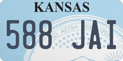 KS license plate 588JAI