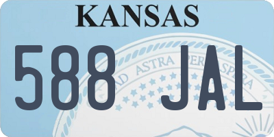 KS license plate 588JAL