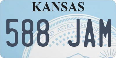 KS license plate 588JAM