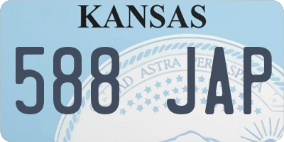 KS license plate 588JAP