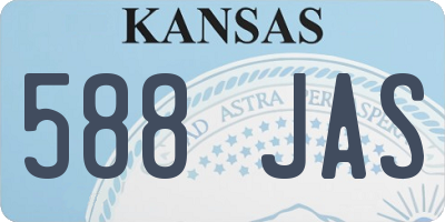 KS license plate 588JAS