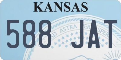KS license plate 588JAT
