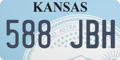 KS license plate 588JBH
