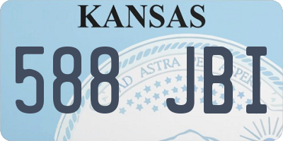 KS license plate 588JBI