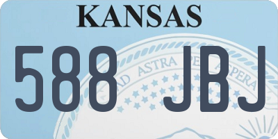 KS license plate 588JBJ