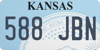 KS license plate 588JBN