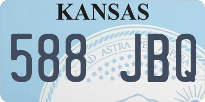 KS license plate 588JBQ