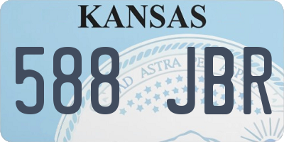 KS license plate 588JBR