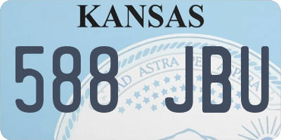 KS license plate 588JBU