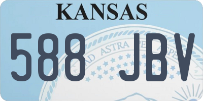 KS license plate 588JBV