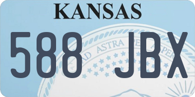 KS license plate 588JBX