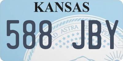 KS license plate 588JBY