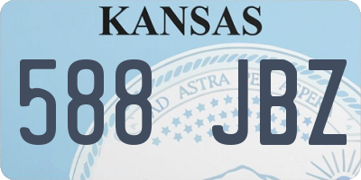 KS license plate 588JBZ