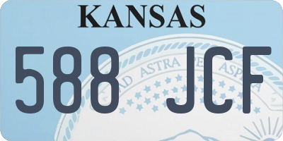 KS license plate 588JCF