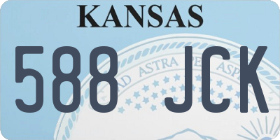 KS license plate 588JCK