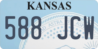 KS license plate 588JCW