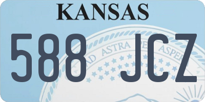 KS license plate 588JCZ