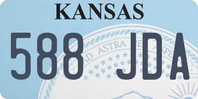 KS license plate 588JDA