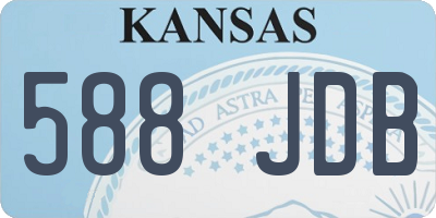 KS license plate 588JDB
