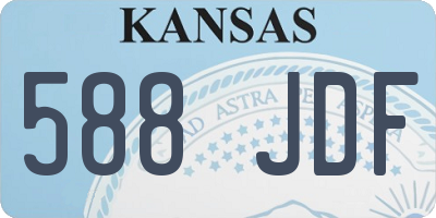 KS license plate 588JDF