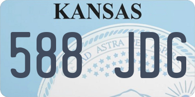 KS license plate 588JDG