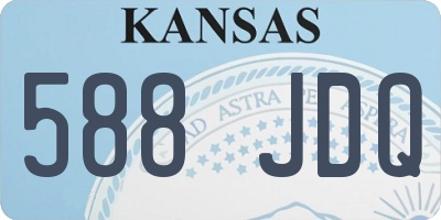 KS license plate 588JDQ