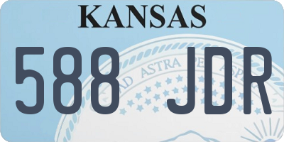 KS license plate 588JDR