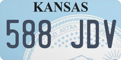 KS license plate 588JDV