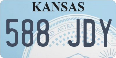 KS license plate 588JDY