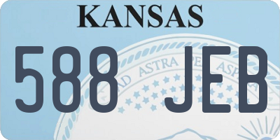 KS license plate 588JEB