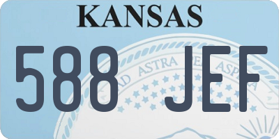 KS license plate 588JEF