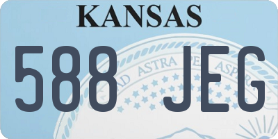 KS license plate 588JEG