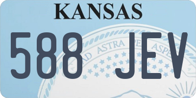 KS license plate 588JEV