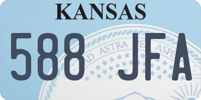 KS license plate 588JFA