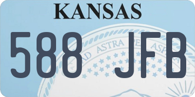 KS license plate 588JFB