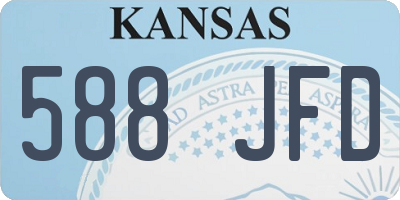 KS license plate 588JFD